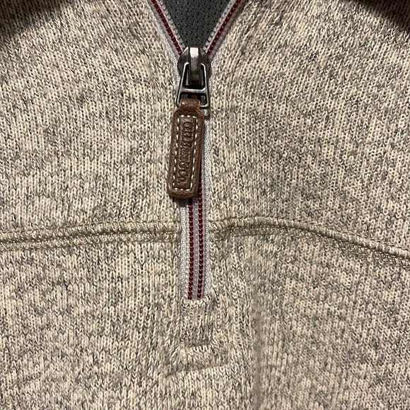 bass 1/4 Zip Sweater Gray Cream Color Size XXL - Picture 3 of 4